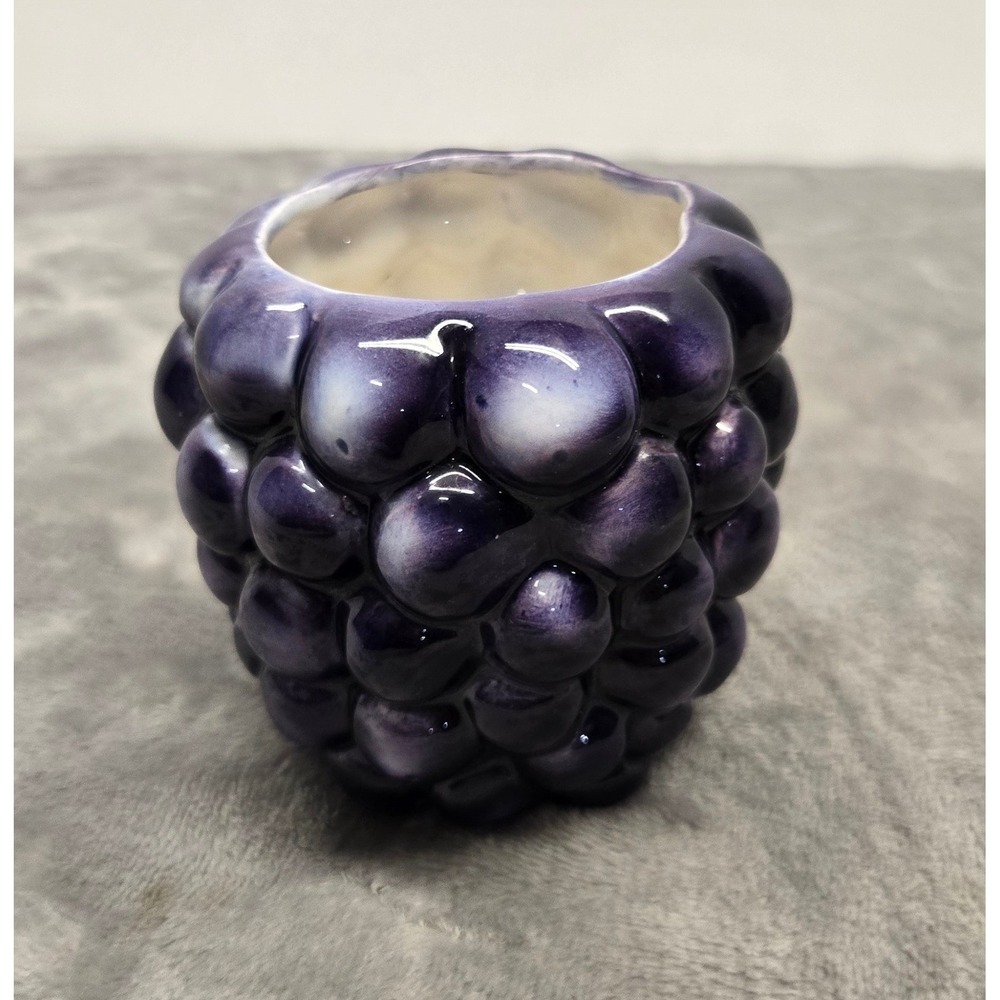 Vintage Purple Grape Blackberry Ceramic Toothpick Holder Made in Japan‎ Kitsch